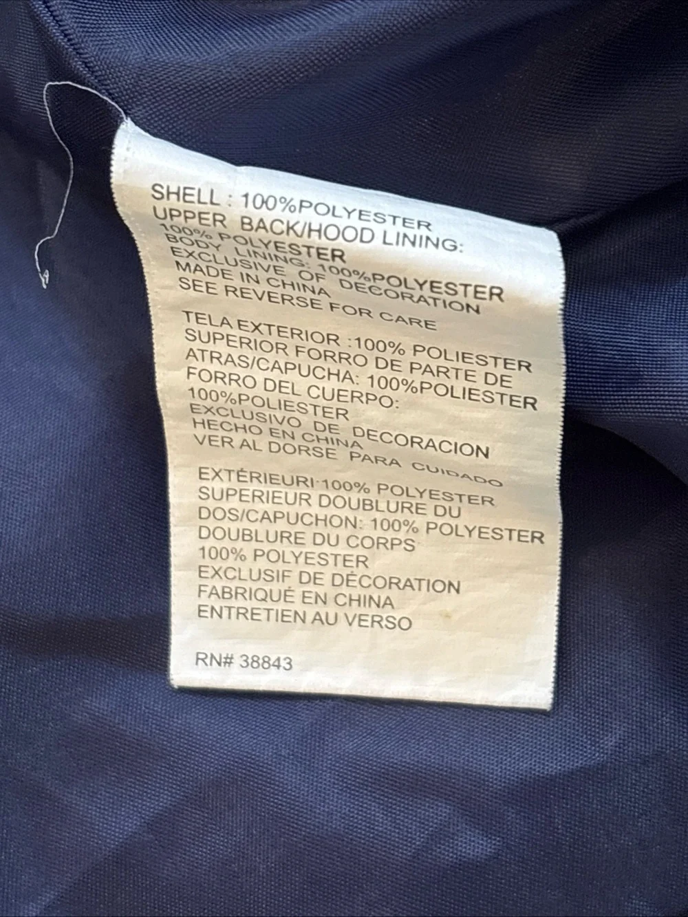 Rothschild Navy Blue Raincoat Jacket Double Breasted Button Scalloped Trim